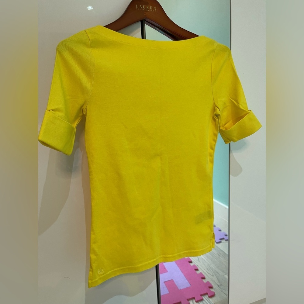 Ralph Lauren Bright Yellow Short Sleeve Top